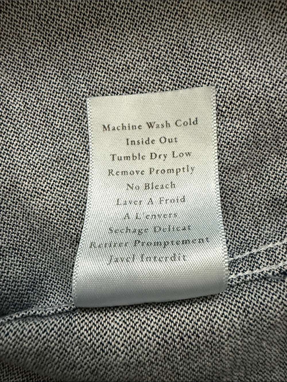 Frank & Eileen Navy and Heather Gray Shirt Panel - Picture 5 of 5